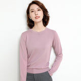 Ladies Knitted Sweater Women Pullovers Knit Jumper Spring Autumn Basic Women Sweaters Pullover Soft Slim Fit Top Knitwear Female