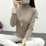 Thick Warm Women Turtleneck 2020 Winter Women Sweaters And Pullovers Knit Long Sleeve Cashmere Sweater Female Jumper