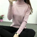 Thick Warm Women Turtleneck 2020 Winter Women Sweaters And Pullovers Knit Long Sleeve Cashmere Sweater Female Jumper