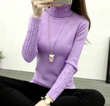 Thick Warm Women Turtleneck 2020 Winter Women Sweaters And Pullovers Knit Long Sleeve Cashmere Sweater Female Jumper