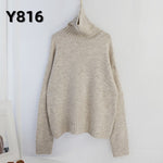 Aachoae Autumn Winter Women Knitted Turtleneck Cashmere Sweater 2020 Casual Basic Pullover Jumper Batwing Long Sleeve Loose Tops